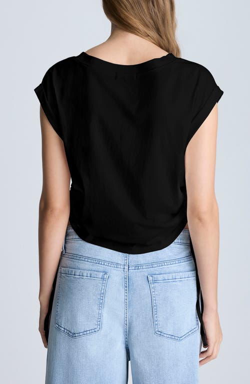 Kenneth Cole Ruched Muscle Tee In Black