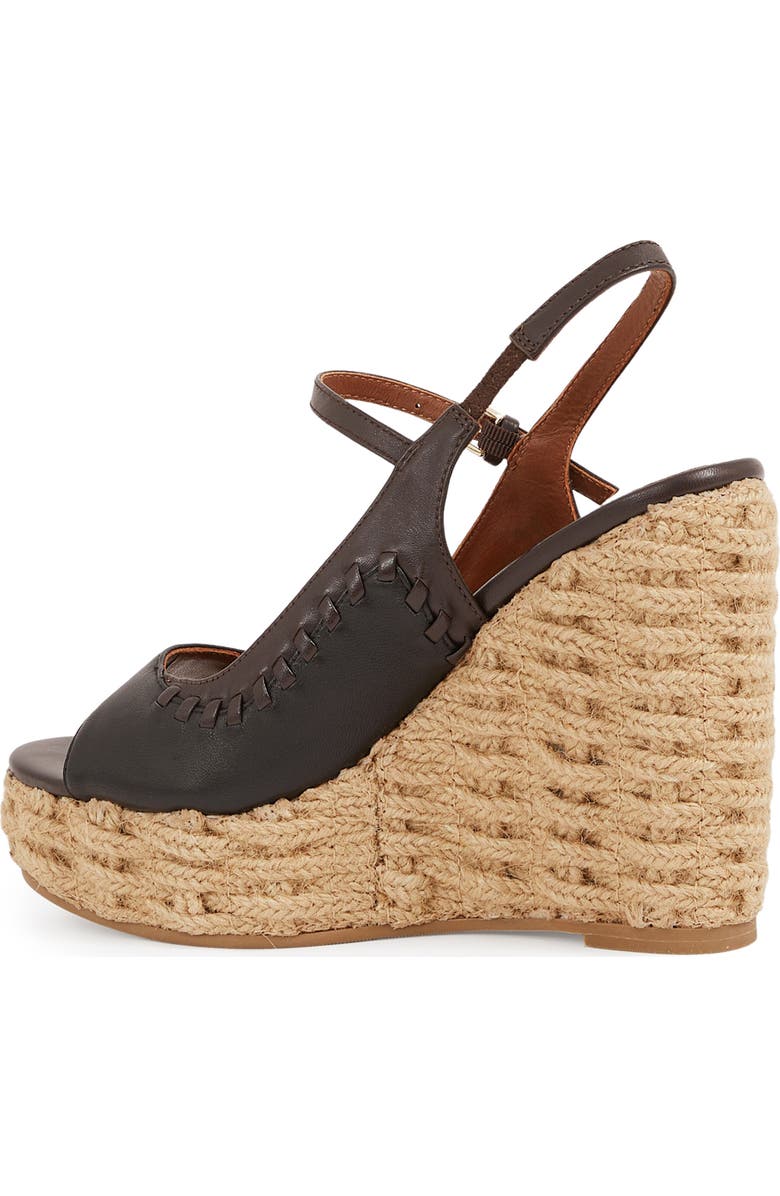 Reiss Camila Slingback Platform Sandal, Alternate, color, Chocolate/ Black