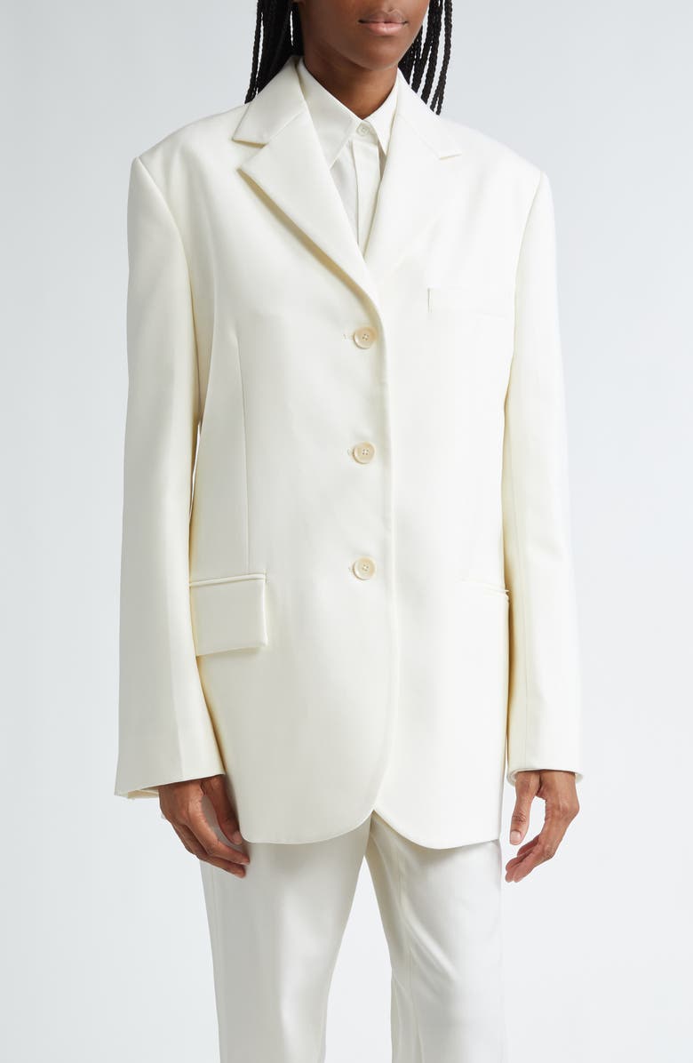 Proenza Schouler Archer Single Breasted Stretch Twill Blazer, Main, color, Wax