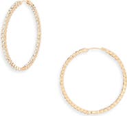 NORDSTROM RACK Crystal Inside Out Hoop Earrings