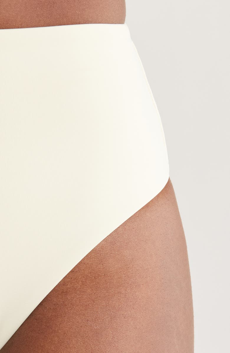 BONDI BORN Poppy High Waist Bikini Bottoms, Alternate, color, Porcelain