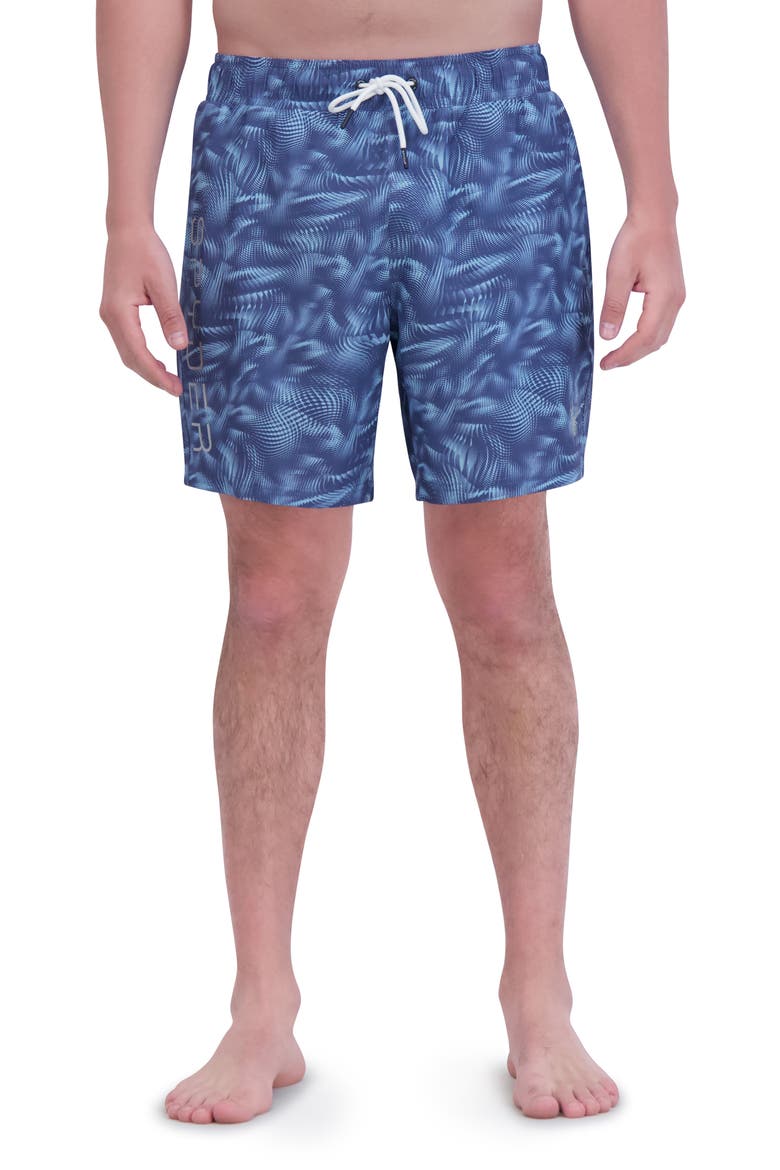 7-Inch Volley Swim Shorts, Main, color, GRAY/ BLUE