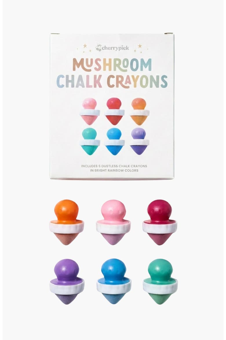 Mushroom Chalk Crayons, Main, color, Assorted