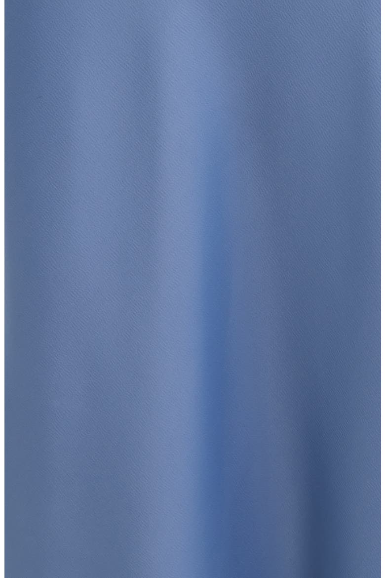 Lace Trim Satin Midi Skirt, Alternate, color, BLUE UMBRA