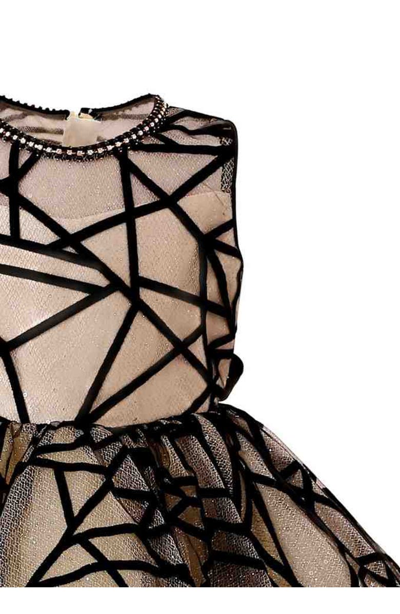 Tulleen Siena Pearl-Trim Ribbon Dress, Alternate, color, Beige