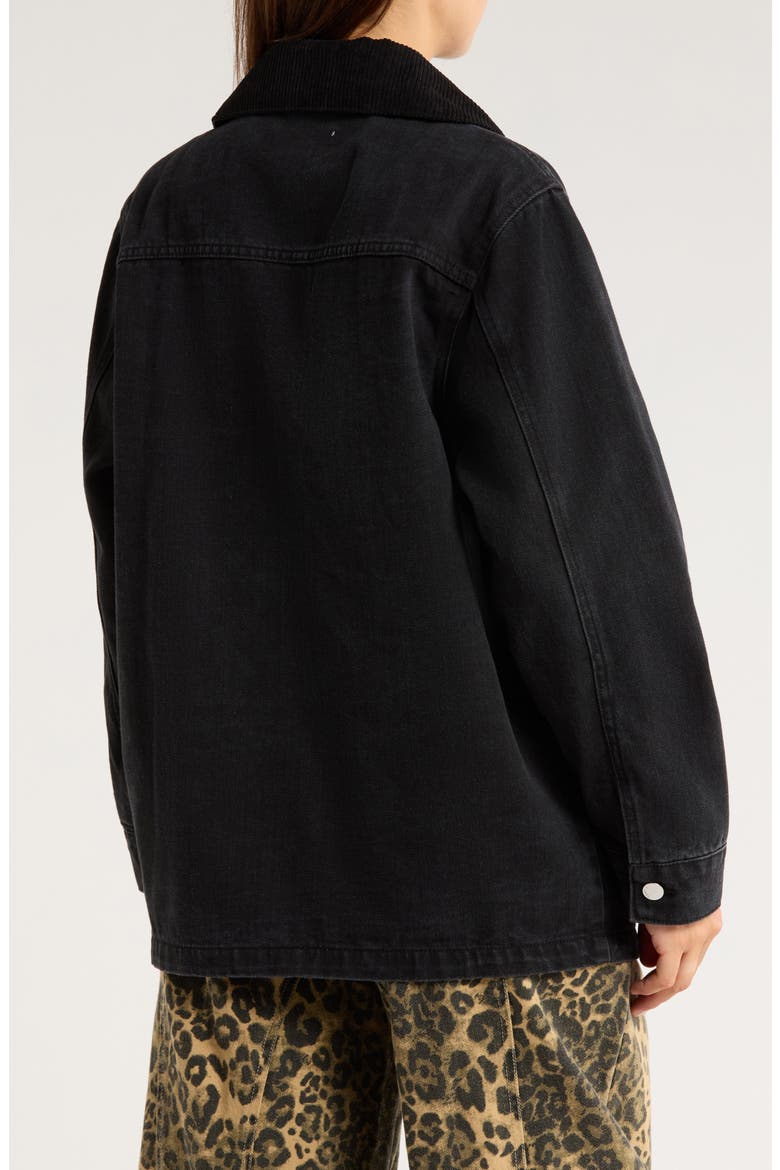 Western Denim Jacket, Alternate, color, WASHED BLACK