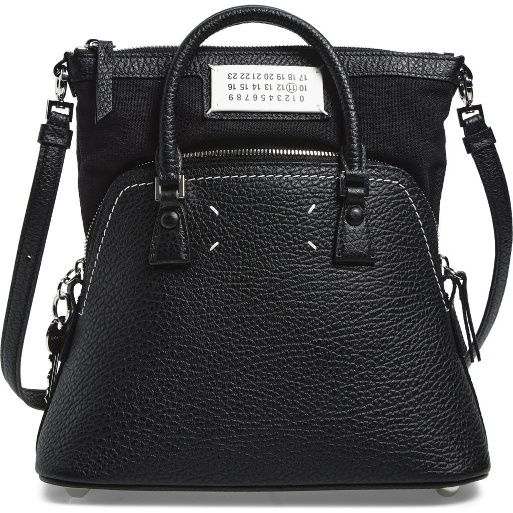 Maison Margiela Mini 5ac Classique Leather Handheld Bag In Black