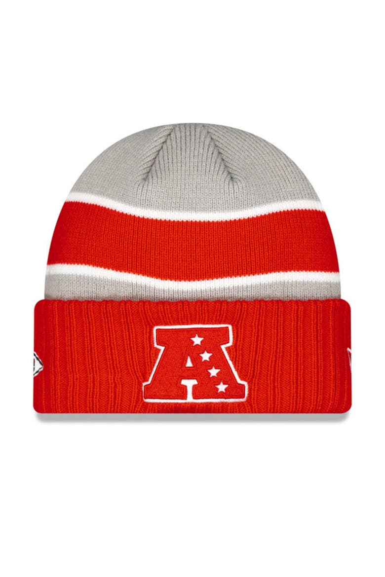 Men's New Era Gray Kansas City Chiefs 2024 NFL Pro Bowl Cuffed Knit Hat, Alternate, color, Gray