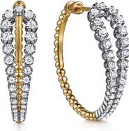 Gabriel & Co. Bujuka 14k Gold Diamond Hoop Earrings