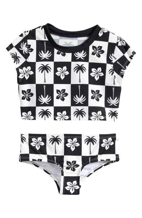 Two-Piece Cropped Top & Bottoms Swimsuit