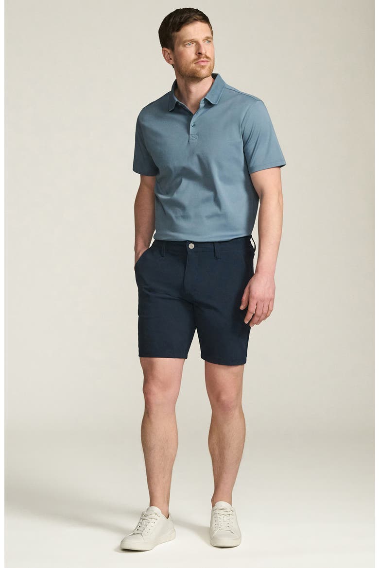 Arizona Commuter Slim Fit Flat Front Chino Shorts, Alternate, color, NAVY
