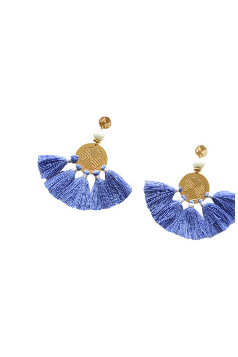 Sol Tassel Earring, Alternate, color, Periwinkle