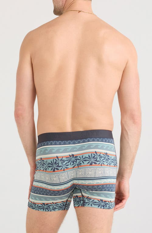 Saxx Ultra Super Soft Boxer Briefs In Beach Shack Stripe-teal