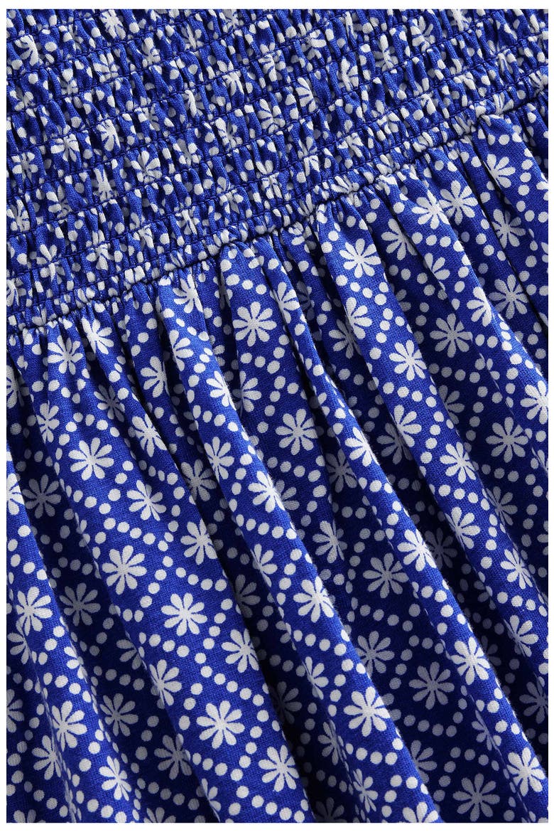 Kids' Shirred Cotton Jersey Dress, Alternate, color, BLUE DAISY