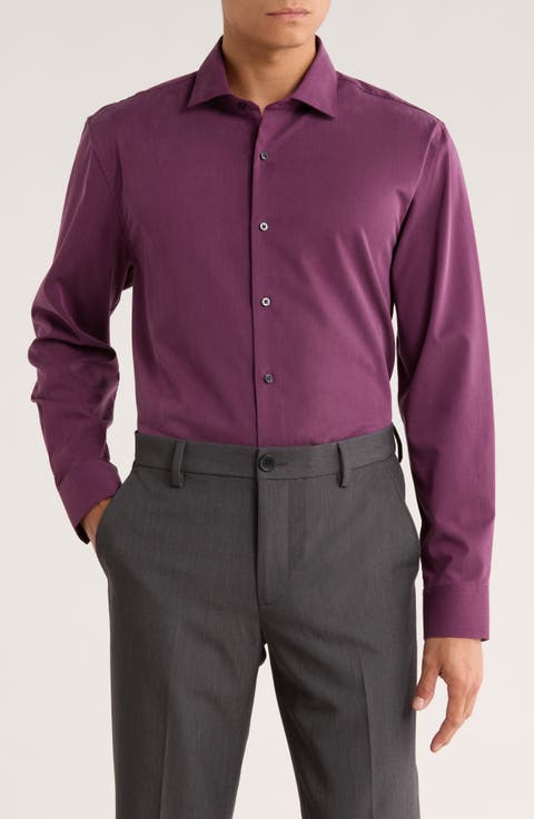 Melange Slim Fit Solid Shirt
