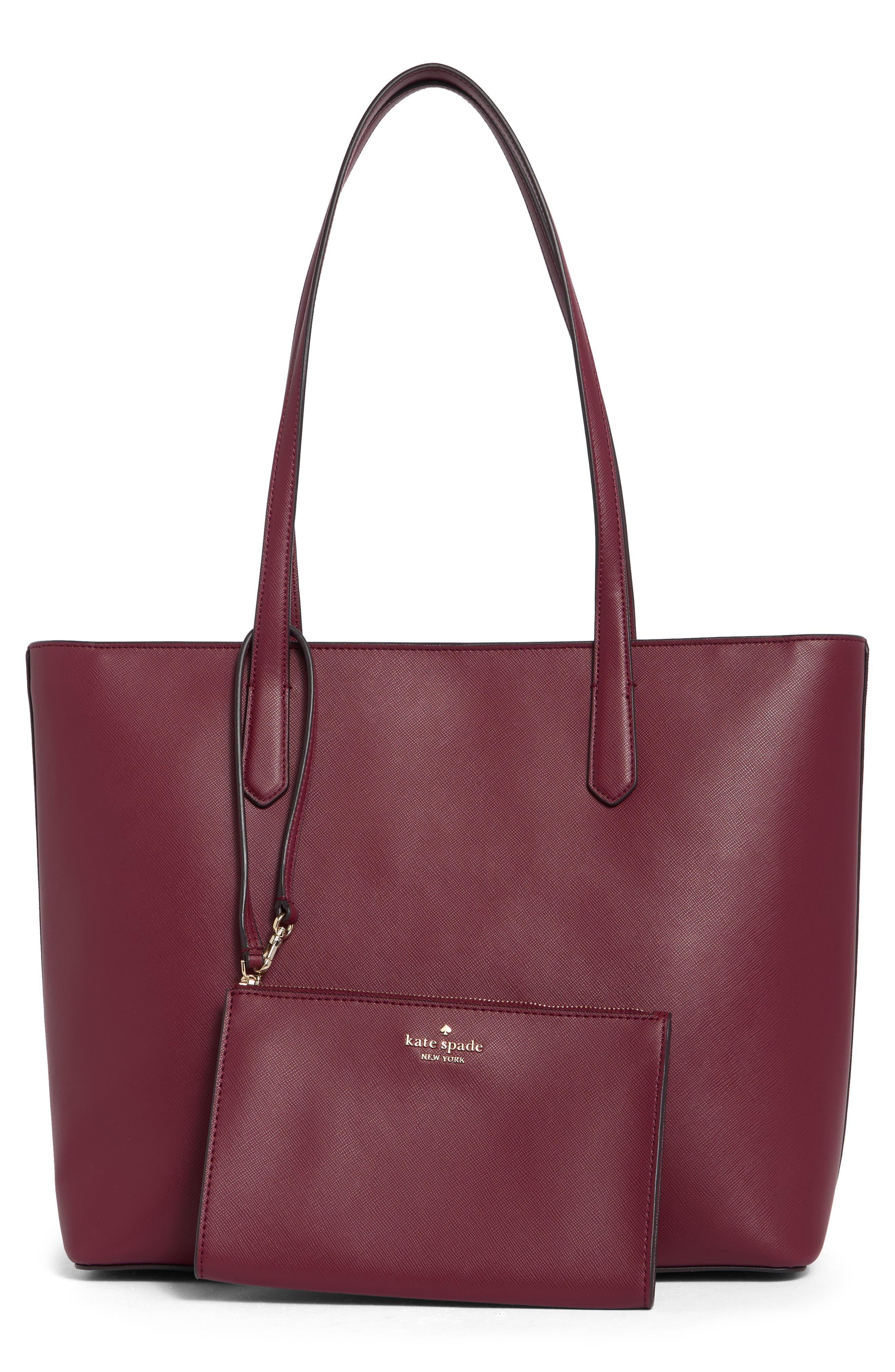 staci large tote bag & pouch set, Alternate, color, BLACKBERRY PRESERVES