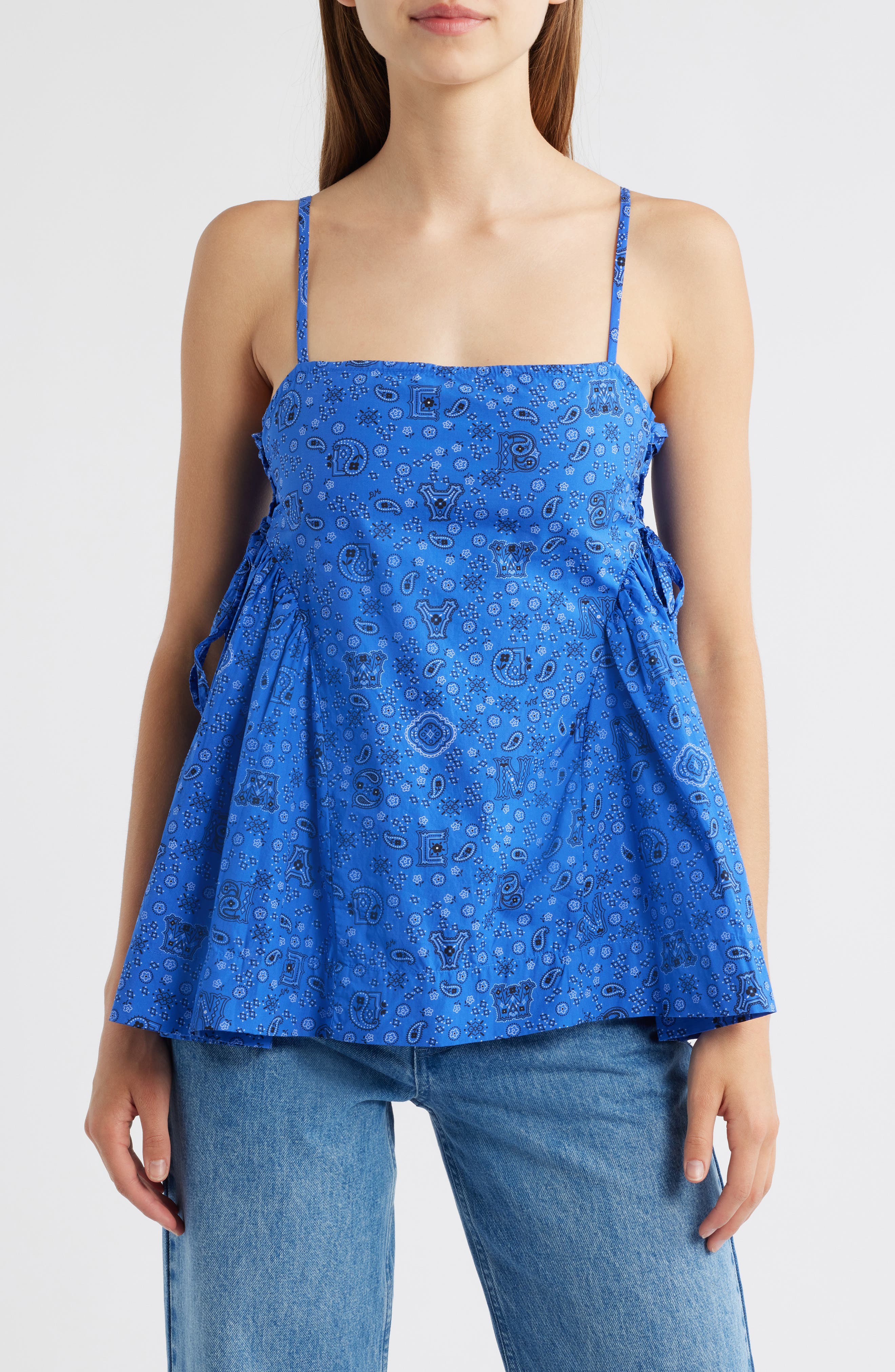 Damson Madder Cressida Side Tie Organic Cotton Camisole