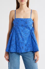 Damson Madder Cressida Side Tie Organic Cotton Camisole