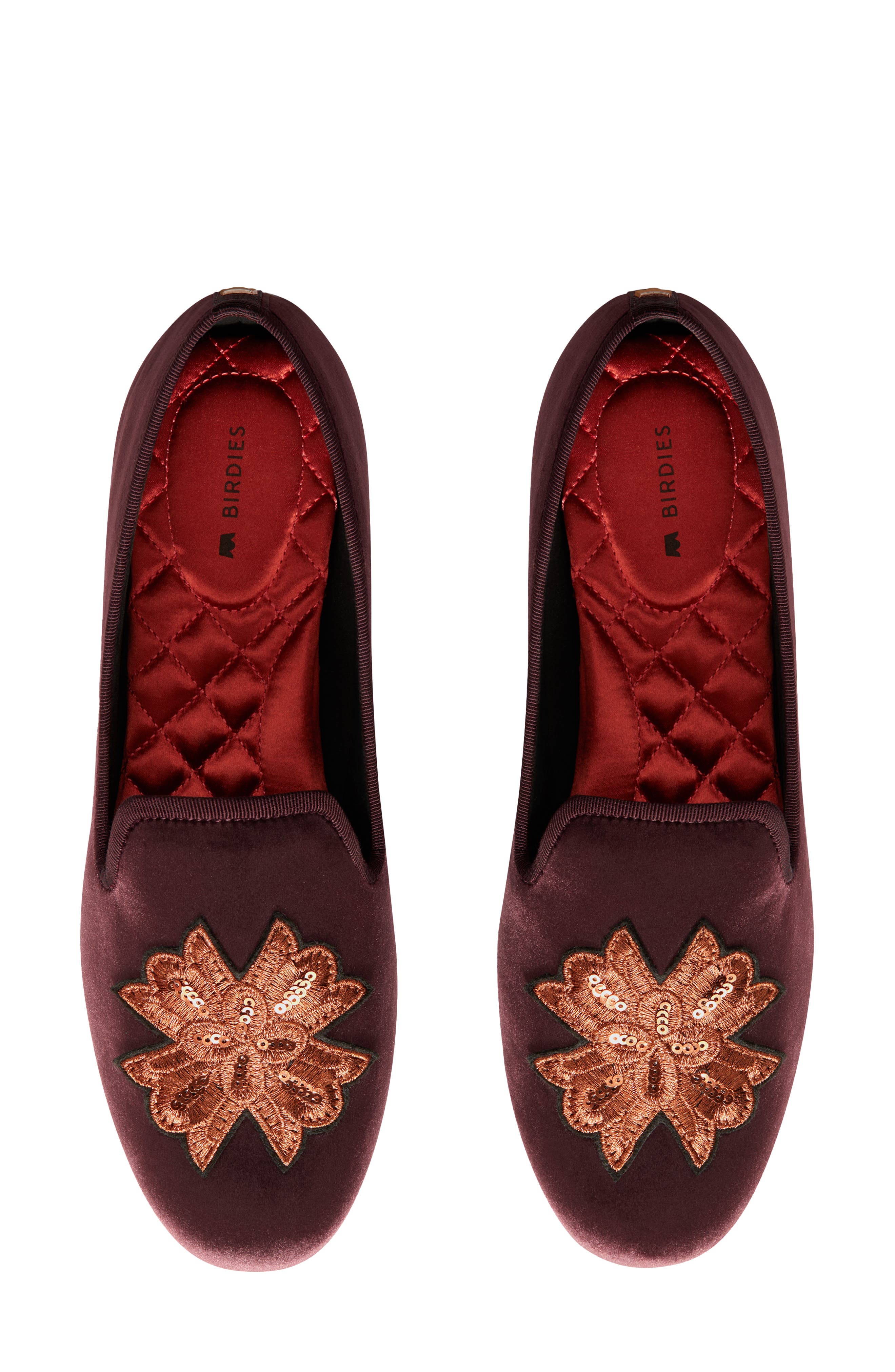 The Starling Loafer Velvet Embroidery, Alternate, color, BORDEAUX VELVET EMBROIDERY