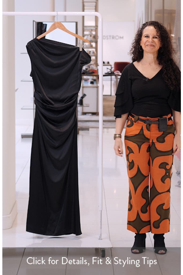 Phare Stretch Silk One-Shoulder Dress video