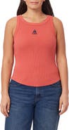 C & C California Embroidered Ribbed Tank