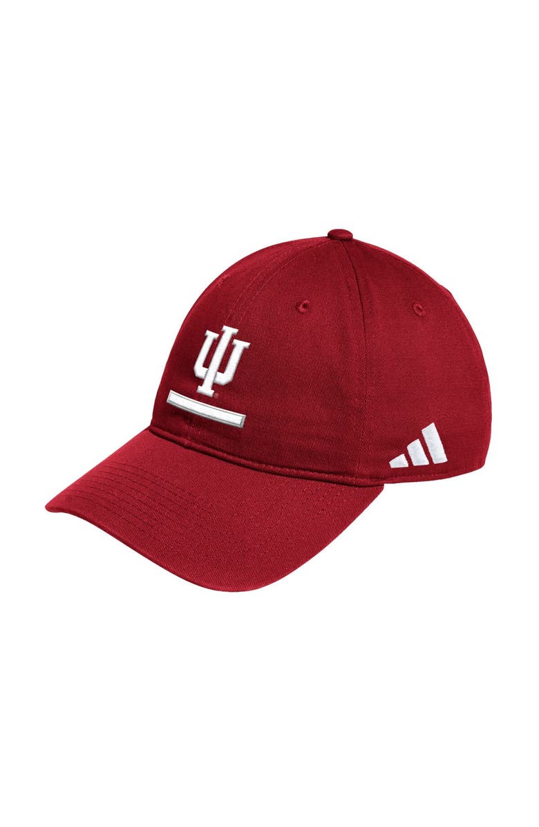 adidas Men's adidas Crimson Indiana Hoosiers Locker Room Adjustable Slouch Hat, Main, color, 