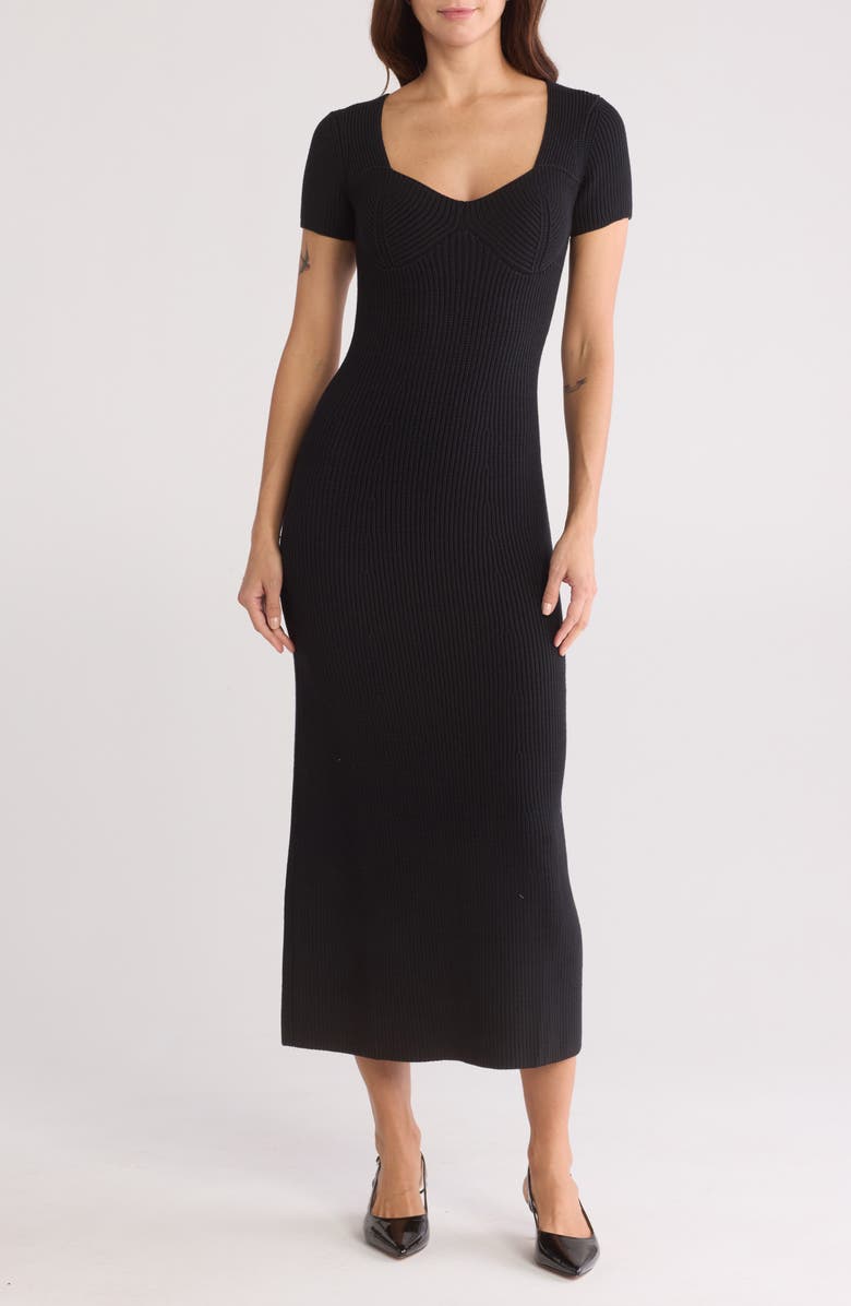 STAUD Camden Short Sleeve Maxi Sweater Dress, Main, color, 
