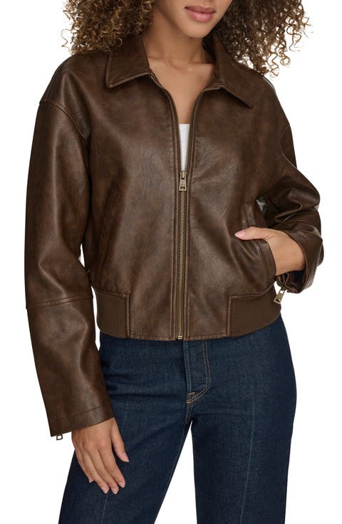 Women's Short Leather & Faux Leather Jackets | Nordstrom