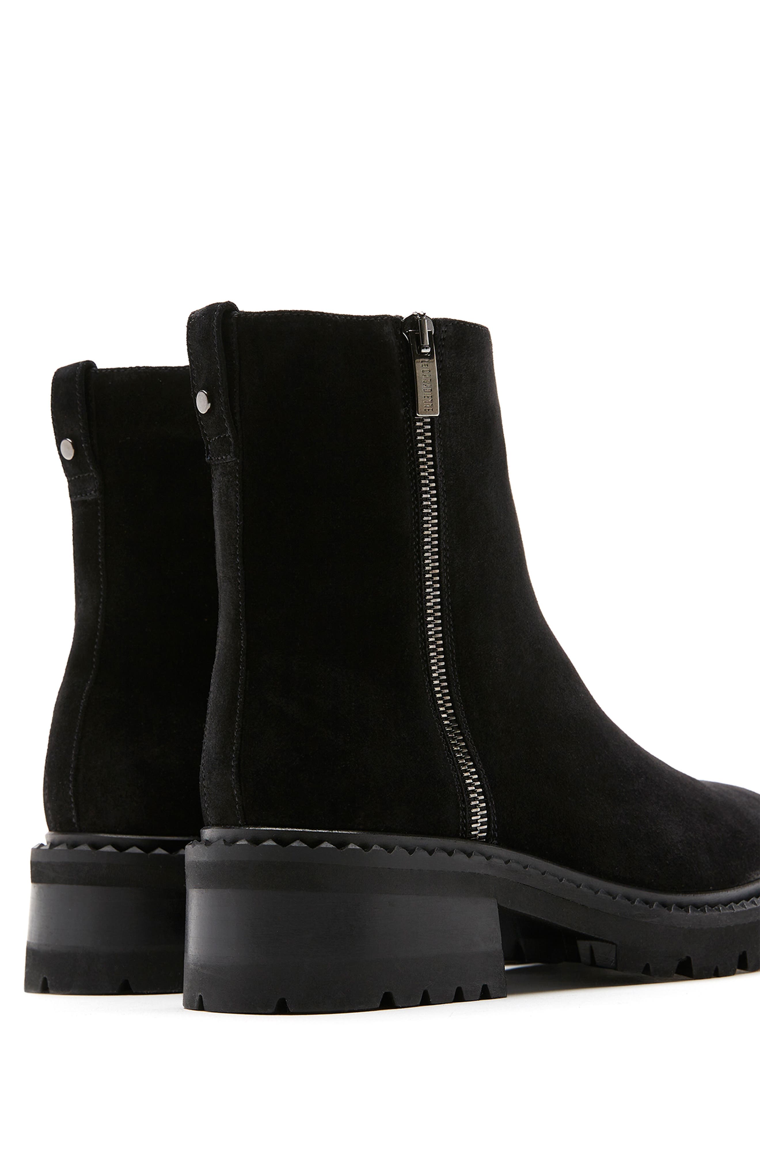 La Canadienne Crew City Dry<sup>™</sup> Waterproof Moto Bootie, Alternate, color, Black Suede