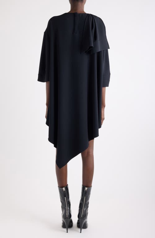 Givenchy Ruffled Asymmetric Midi Dress In Blue