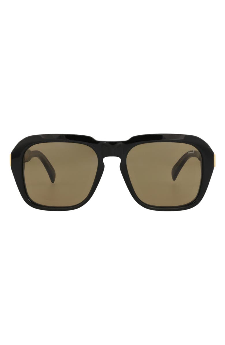 Dunhill 54mm Square Sunglasses, Main, color, Black / Brown