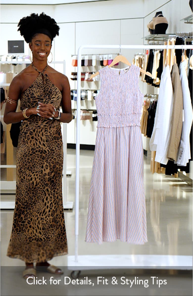 Alexiane Smocked Bodice Maxi Sundress, sales video thumbnail