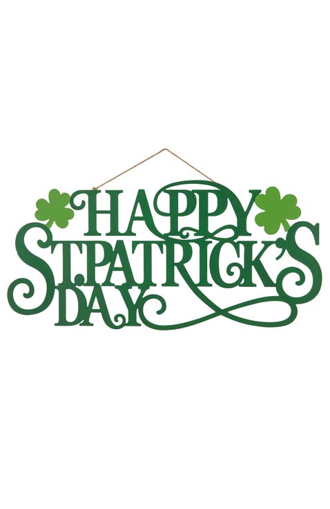 Metal HAPPY St. Patrick's Day Wall Decor