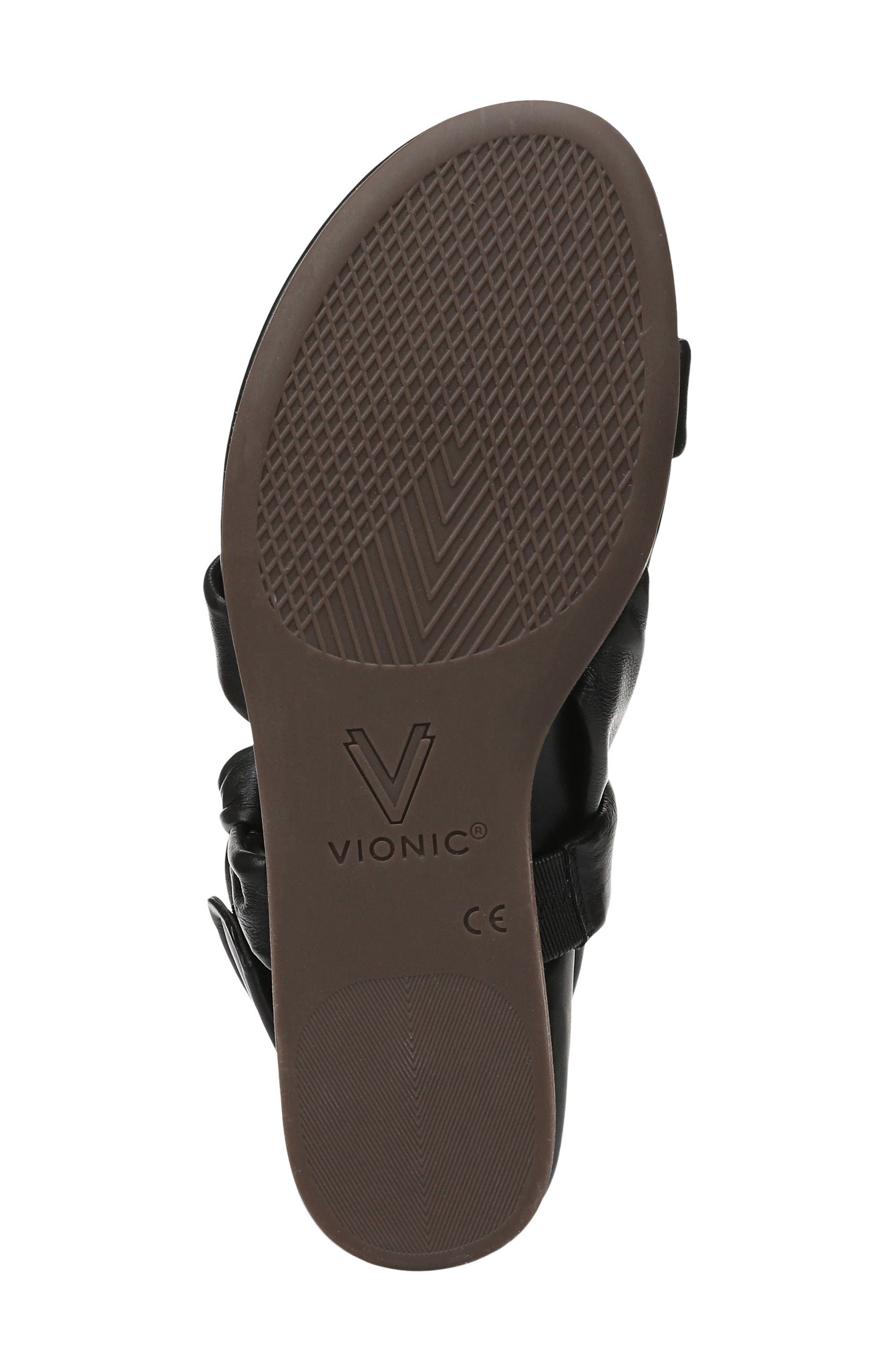 Vionic Geneva Strappy Sandal, Alternate, color, Black Leather