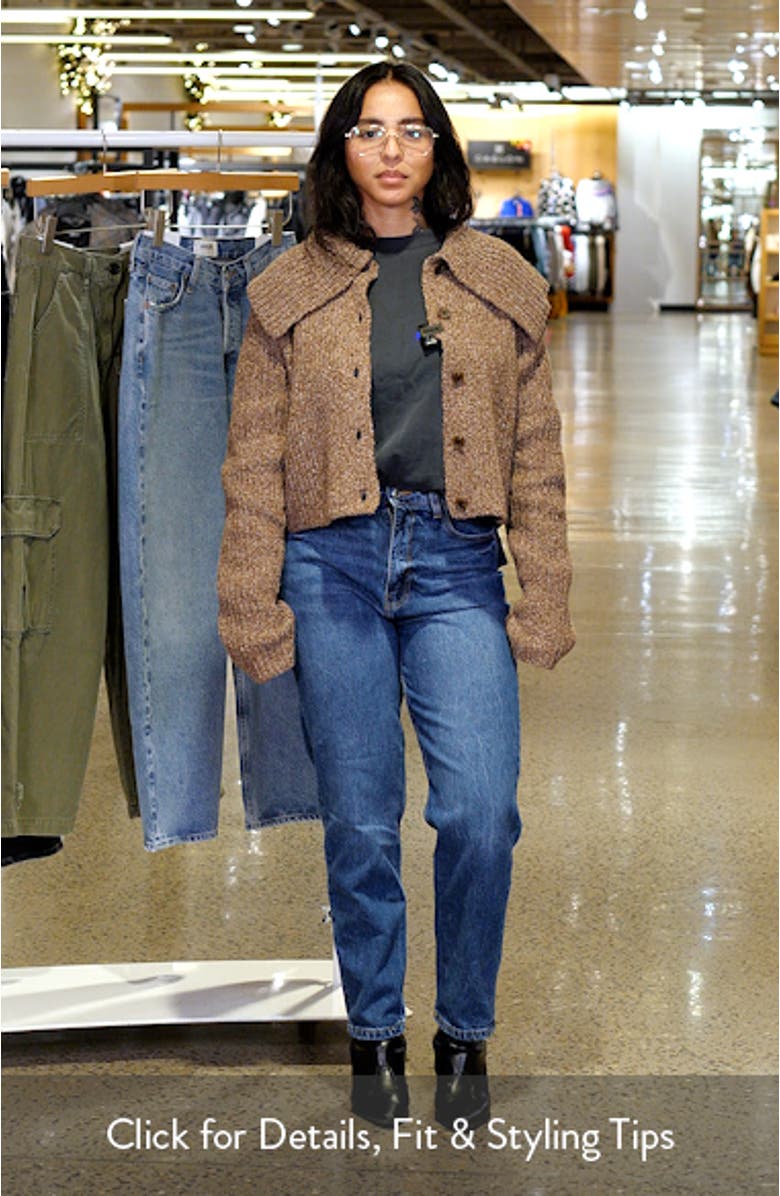 Marled Oversize Collar Cardigan, sales video thumbnail