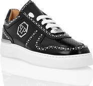 PHILIPP PLEIN Leather Lo- Top Sneakers Men
