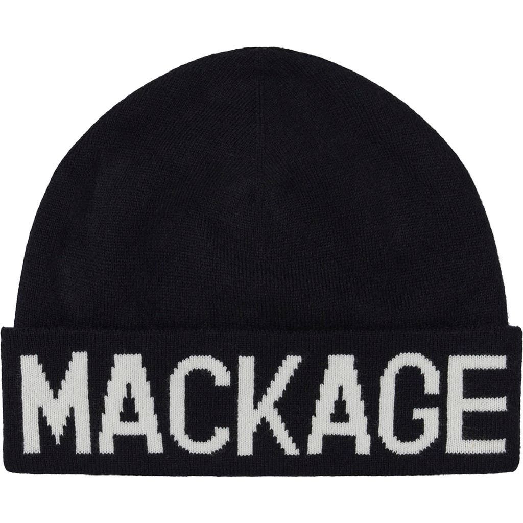 Mackage Kids' Kiko Cuff Recycled Wool Blend Rib Beanie In Gold