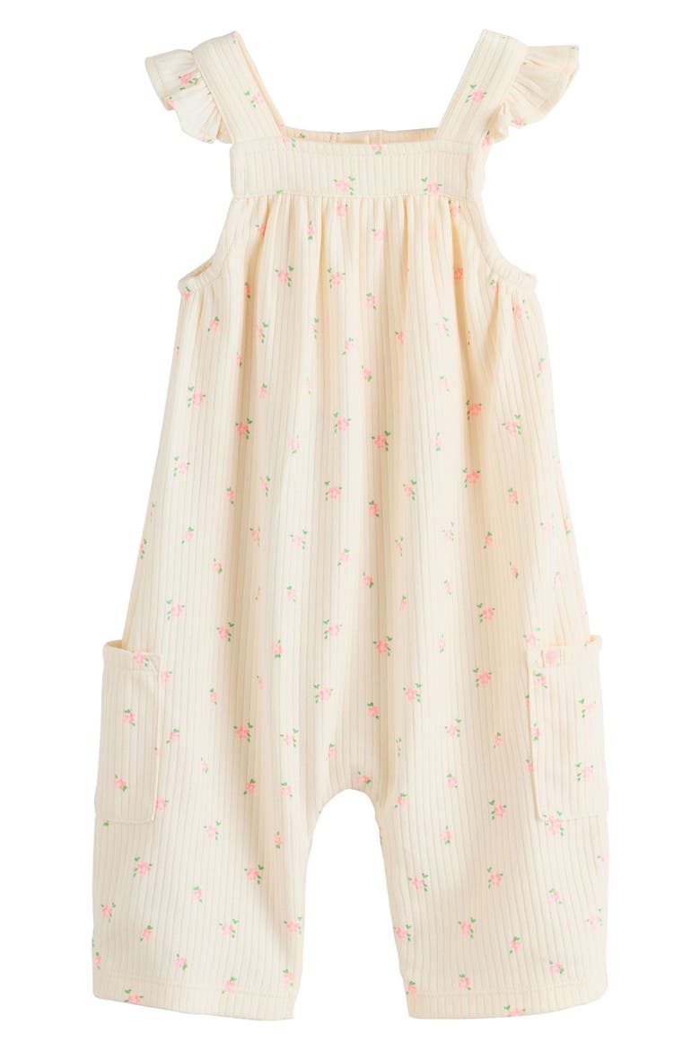 Floral Loose Romper, Main, color, IVORY MULTI