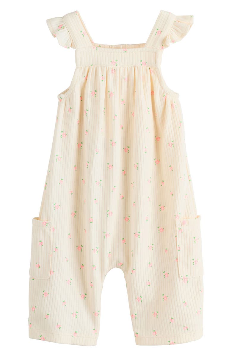 NEXT Floral Loose Romper, Main, color, Ivory Multi