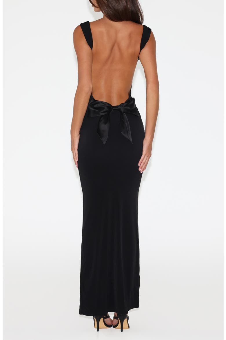 Morana Evening Dress, Alternate, color, BLACK