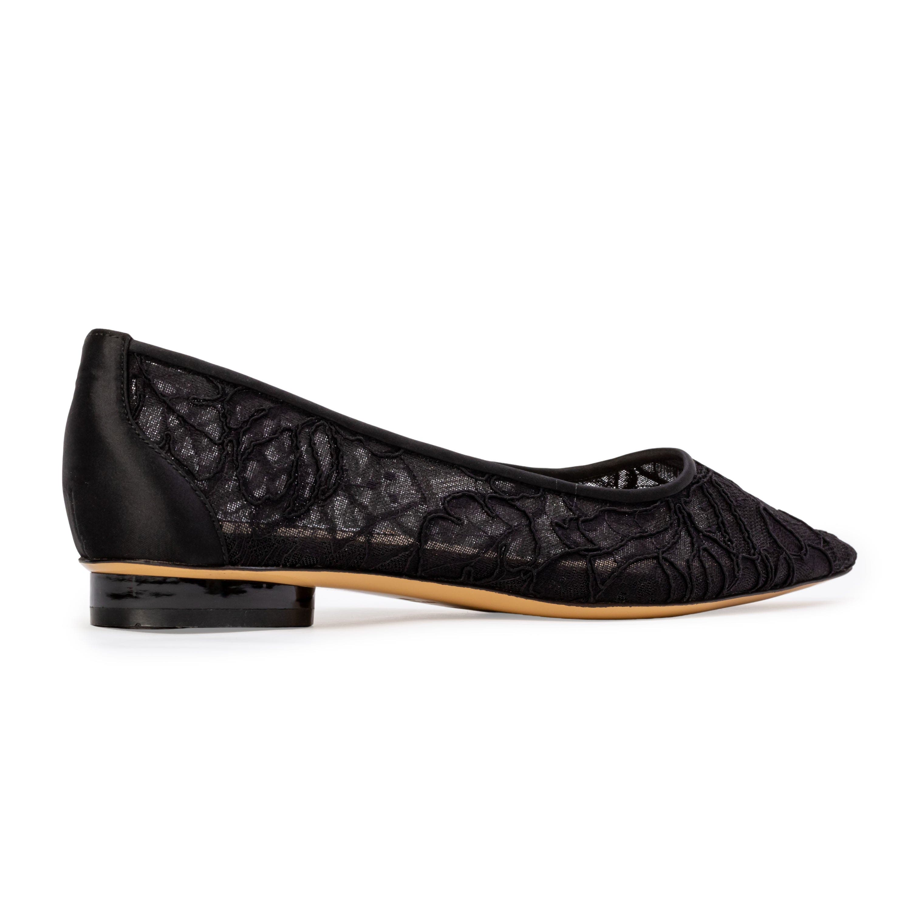 Anne Barge Jolie Flat, Alternate, color, Black Lace