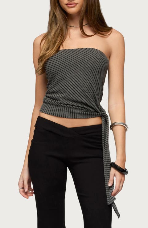 Margotte Stripe Strapless Top