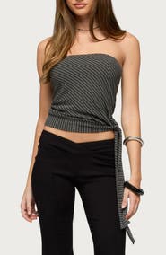 EDIKTED Margotte Stripe Strapless Top