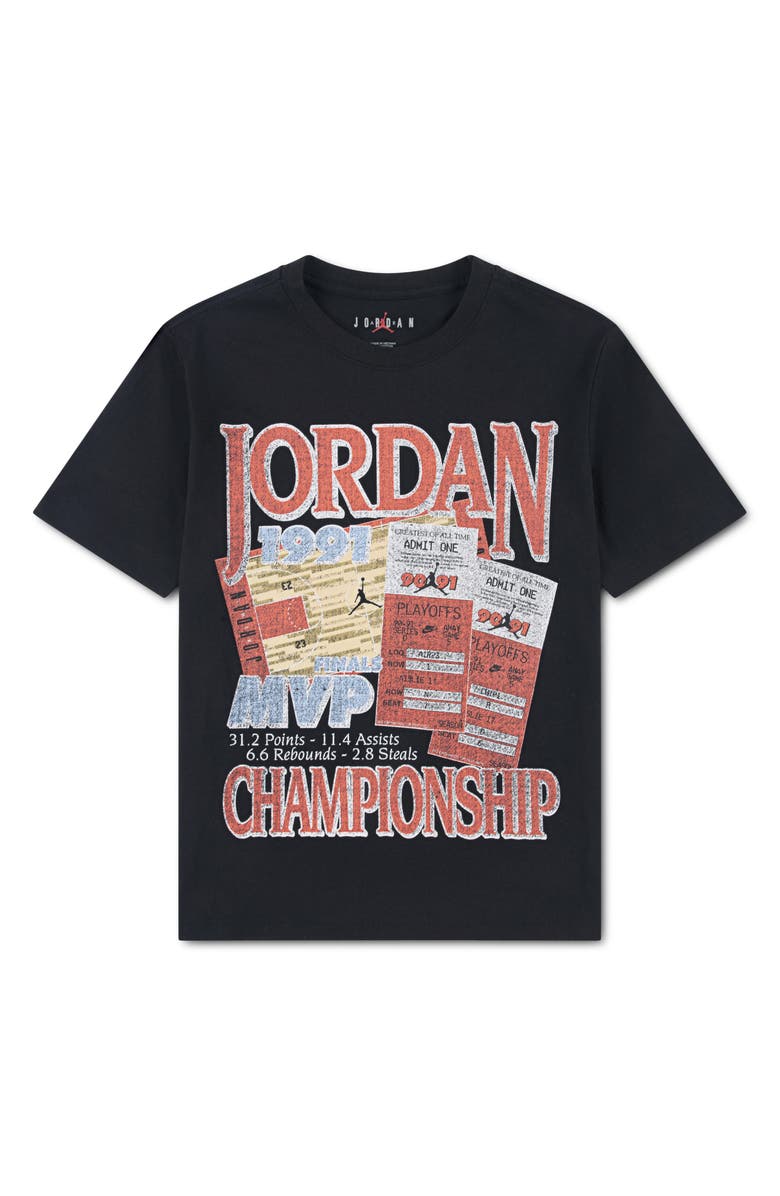 Jordan Kids' AJ6 91 Playoff Tix T-Shirt, Main, color, 