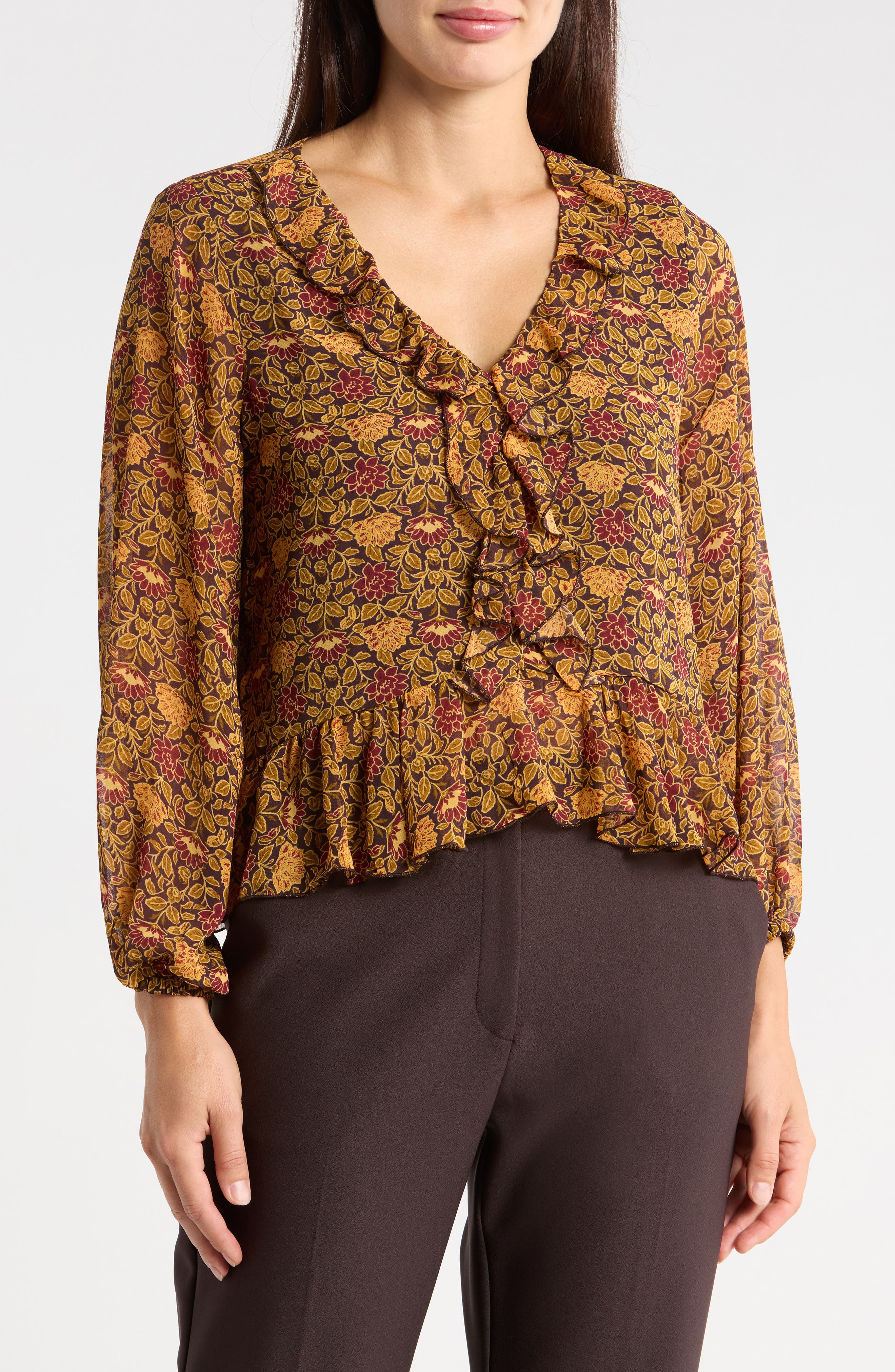 Ruffle Peplum Top