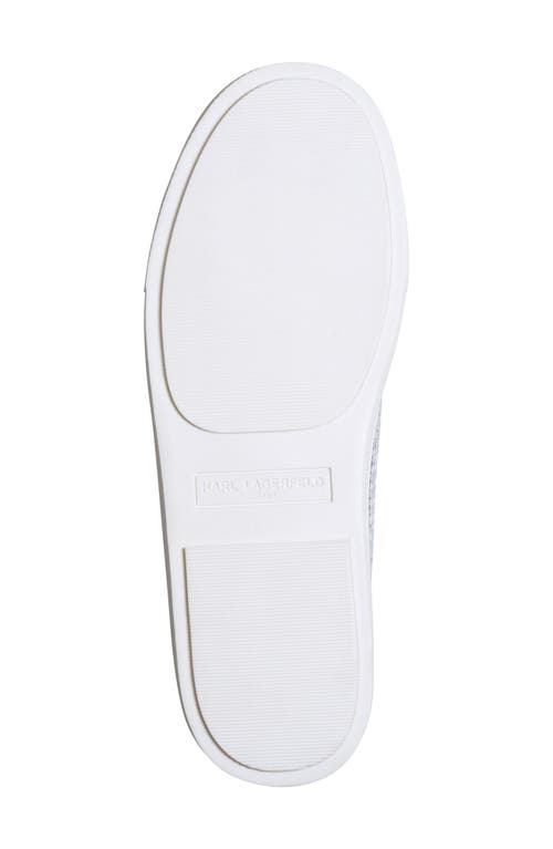 Karl Lagerfeld Paris Cate Pin Logo Low Top Sneaker In Gray