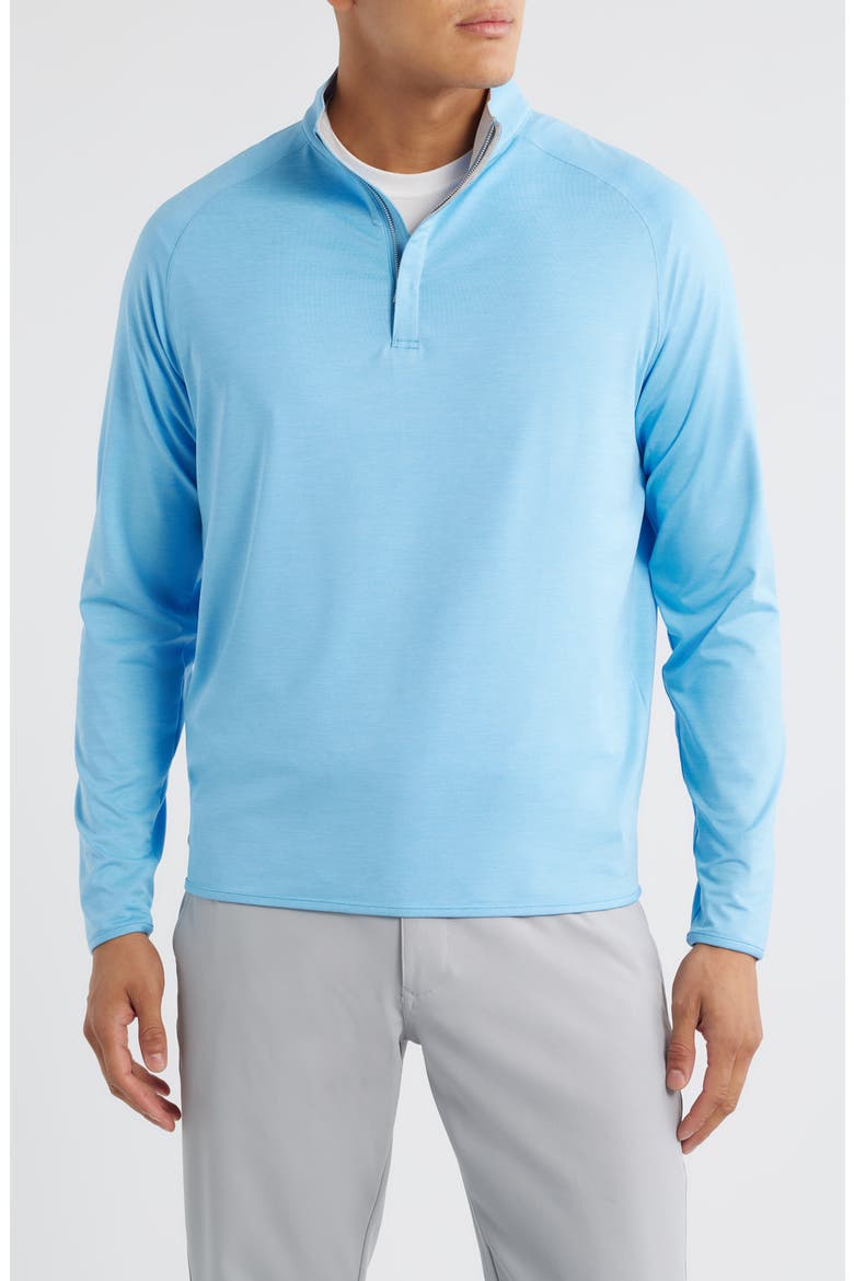 Crown Crafted Stealth Performance Quarter Zip Pullover, Main, color, BLUE TOPAZ