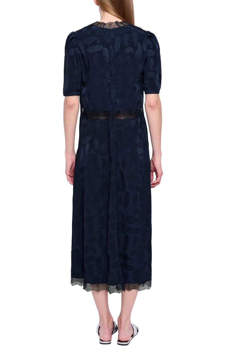 Redox Paisley Jacquard Silk Midi Dress, Alternate, color, ENCORE