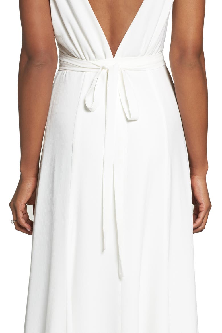 Jagger Plunging Wrap Dress (Nordstrom Exclusive), Alternate, color, WHITE