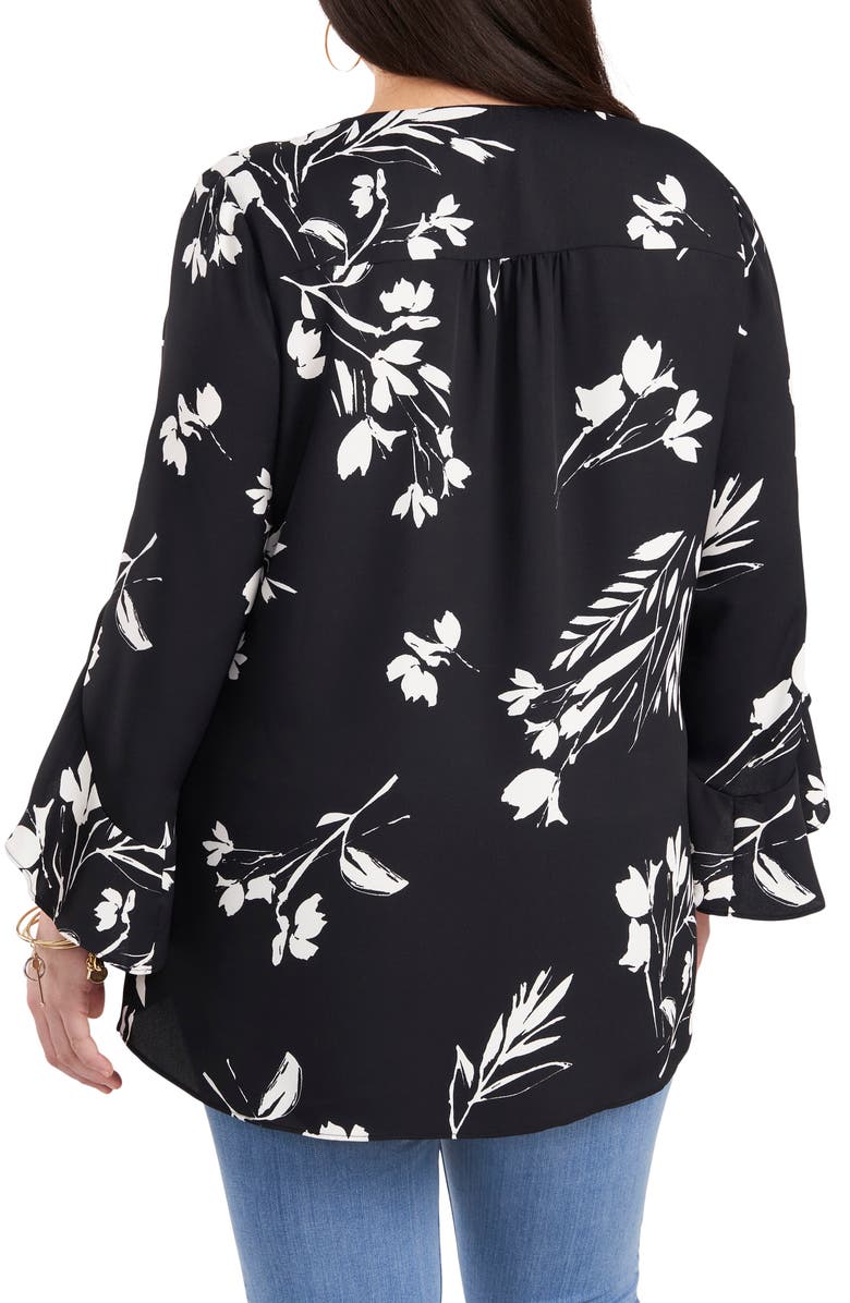 Vince Camuto Floral Tunic Top, Alternate, color, 